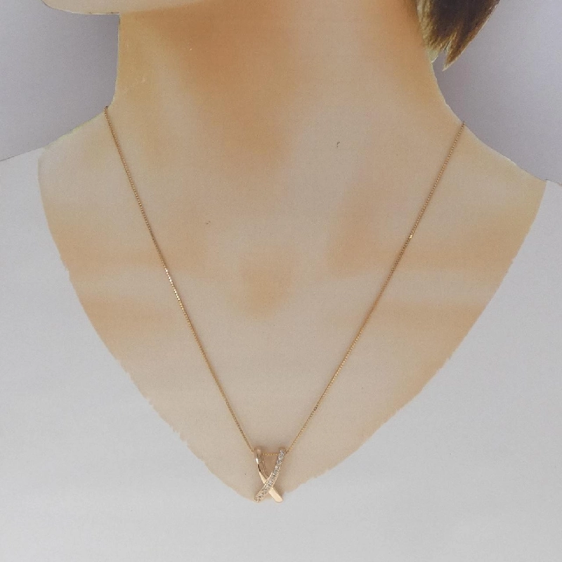 750PG/K18PG Dây chuyền kim cương 0.16CT - Hàng hiệu Chính hãng 857826