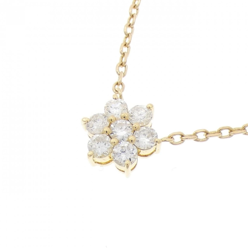 K18YG Hoa Kim Cương Dây Chuyền 0.58CT - Hàng hiệu Chính hãng 857260