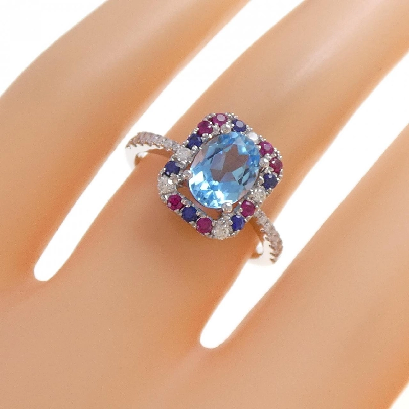 Nhẫn Blue Topaz 750WG 667366