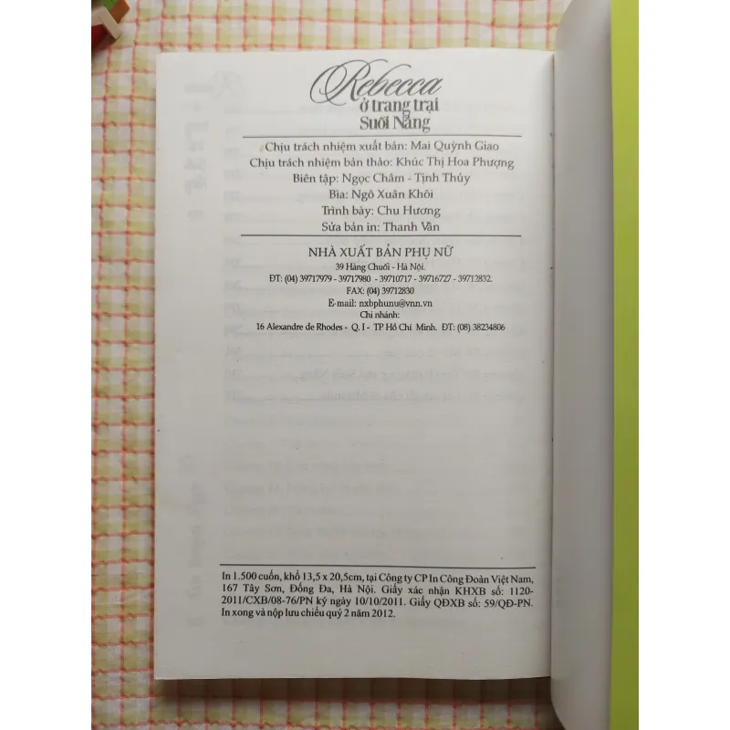 REBECCA Ở TRANG TRẠI SUỐI NẮNG - Kate Douglas Wiggin 782672