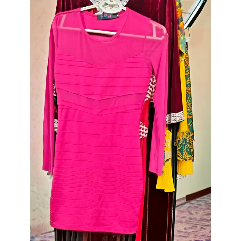 Đầm body tôn dáng chất liệu len lì Quảng Châu 733435