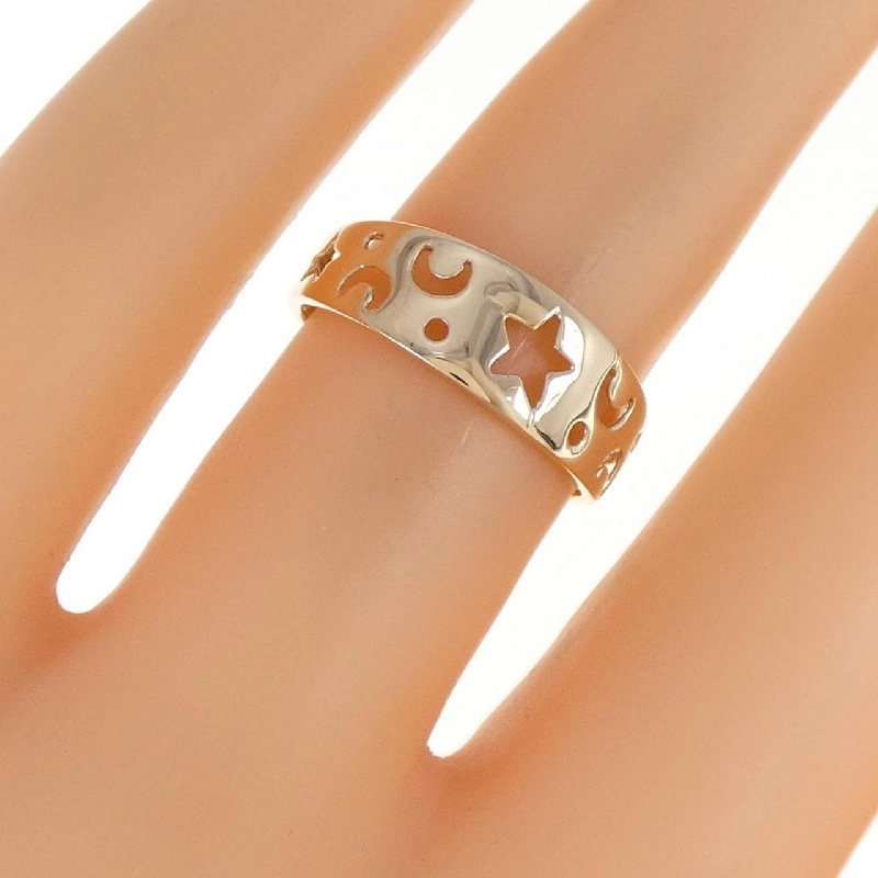 Nhẫn K10YG Sao × Mặt Trăng 672411