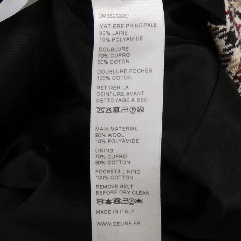 Celine CELINE Prince of Wales 2M382330D Áo khoác - Hàng hiệu Chính hãng 817689