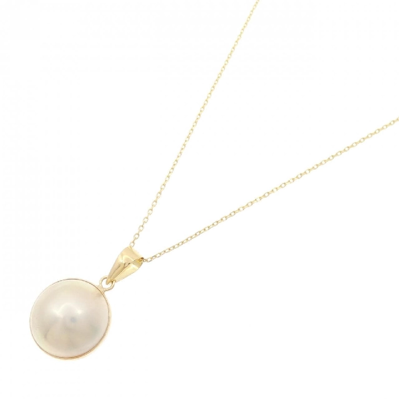 K18YG Mabe Pearl Necklace - Hàng hiệu Authentic 861190