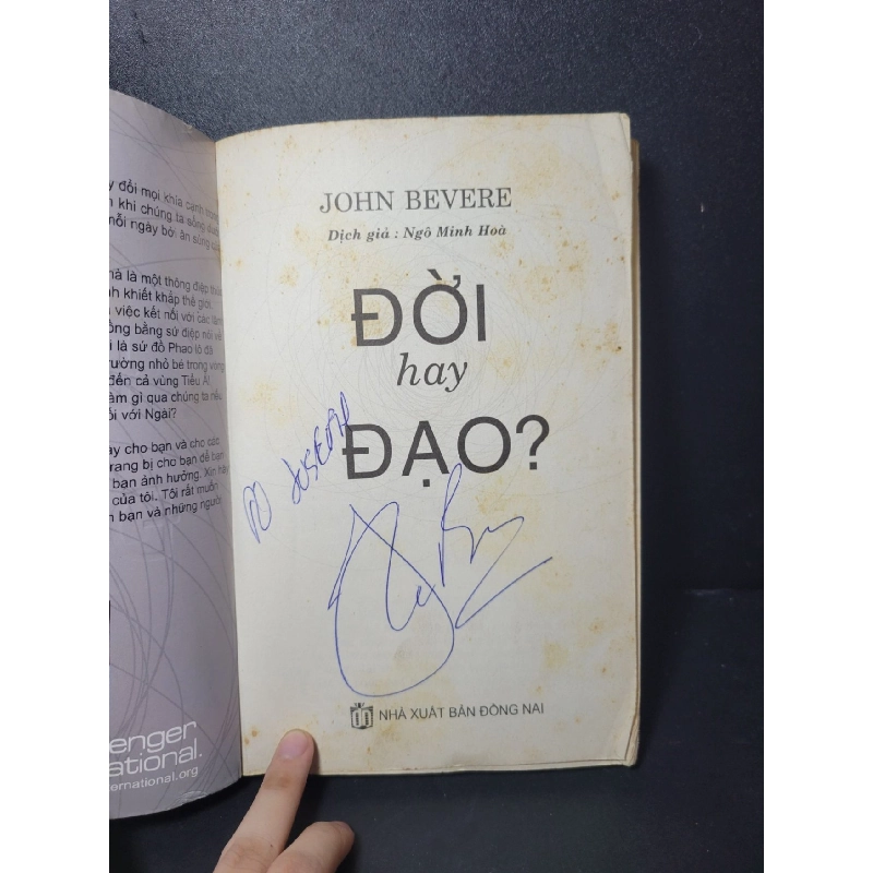 Đời hay đạo mới 80% bẩn bìa, ố, có chữ ký, tróc gáy, tróc bìa 2016 John Bevere HCM2205 TÂM LINH - TÔN GIÁO - THIỀN 919876