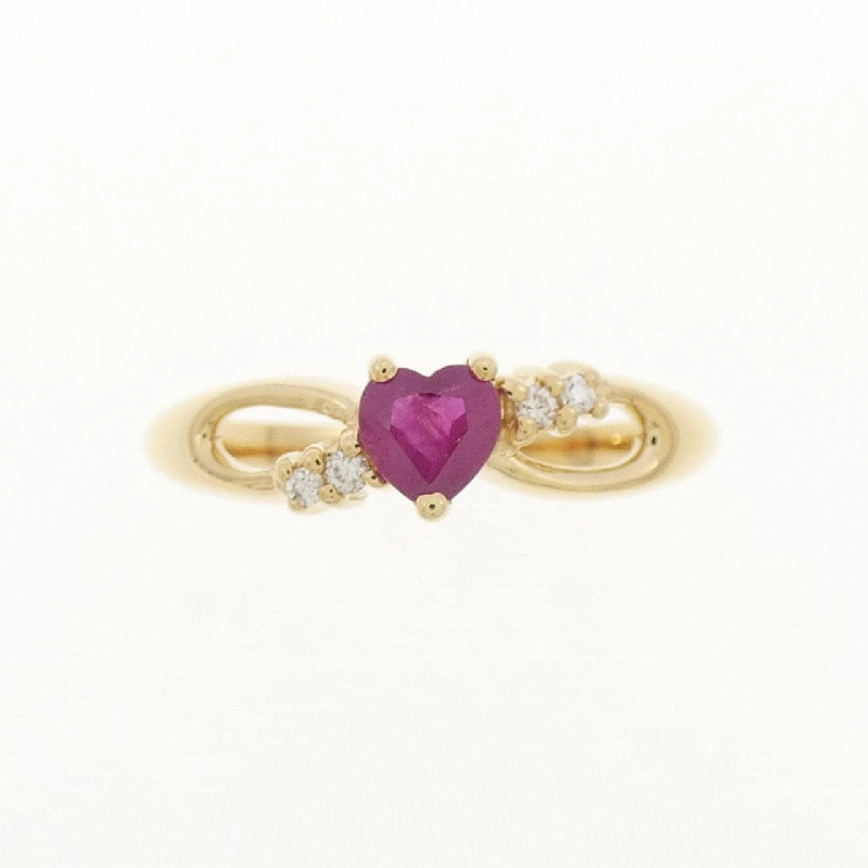 Nhẫn Ruby hình trái tim K18YG - Hàng hiệu Chính hãng 854506
