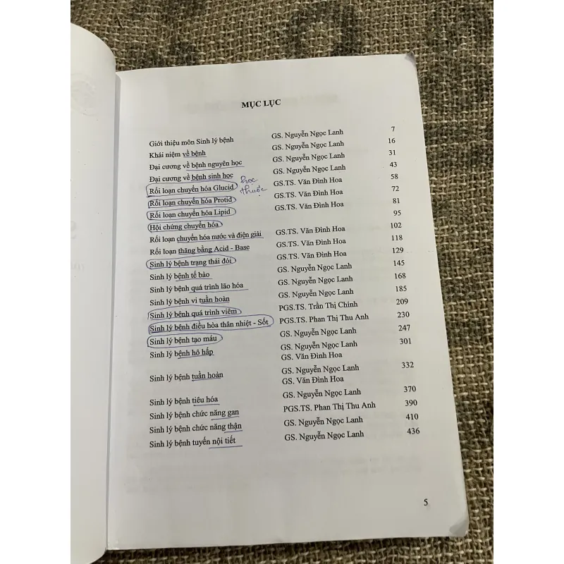 SINH LÝ BỆNH HỌC (Dùng cho dối tượng cử nhân điều dưỡng) 1029861