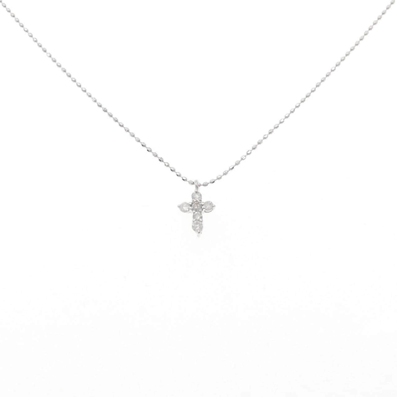 K18WG Dây chuyền kim cương chéo 0.12CT - Hàng hiệu Chính hãng 857553