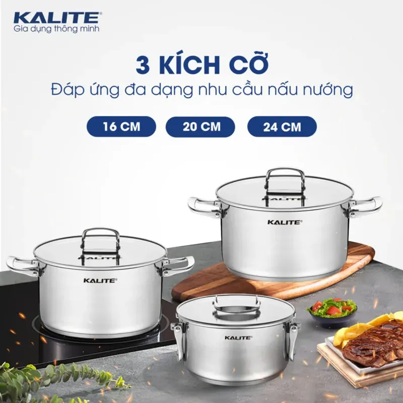 🍲 Bộ 3 Nồi Inox Kalite KL381 – Chuẩn Bếp Hiện Đại, Đẹp Sang & Siêu Bền! 593736