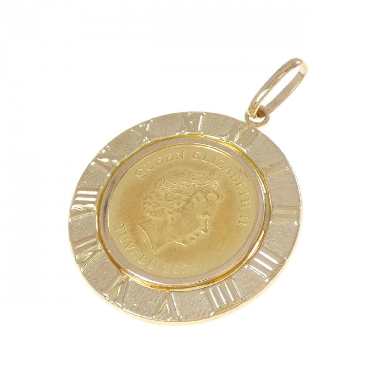 K18YG(枠) Đồng xu Mặt dây chuyền - Hàng hiệu Chính hãng 862187