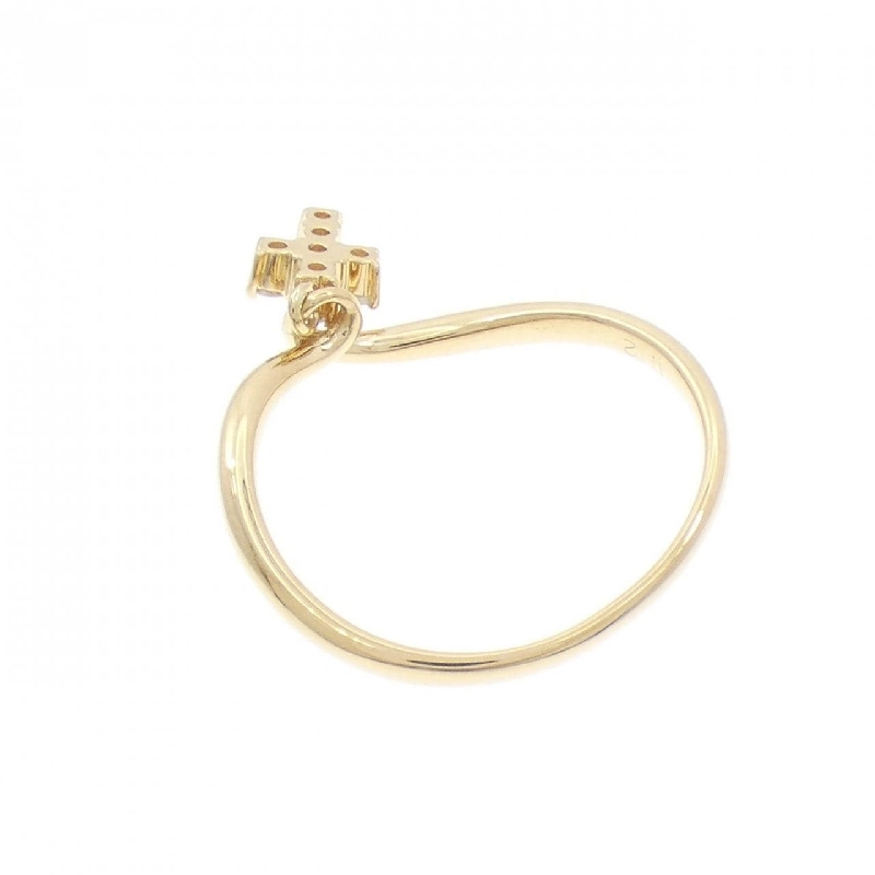 Nhẫn kim cương K18YG chéo 0.12CT - Hàng hiệu chính hãng 852776