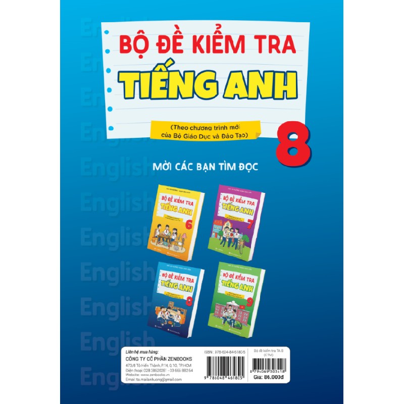 Bộ Đề Kiểm Tra Tiếng Anh 8 (Theo Chương Trình Mới Của Bộ Giáo Dục Và Đào Tạo) - Mai Lan Hương, Phạm Văn Luận 147539