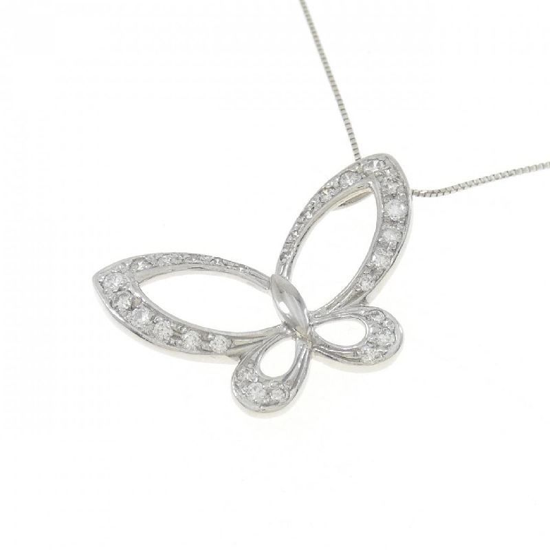 K18WG Bướm Kim Cương Dây Chuyền 0.37CT - Hàng hiệu Chính hãng 860494