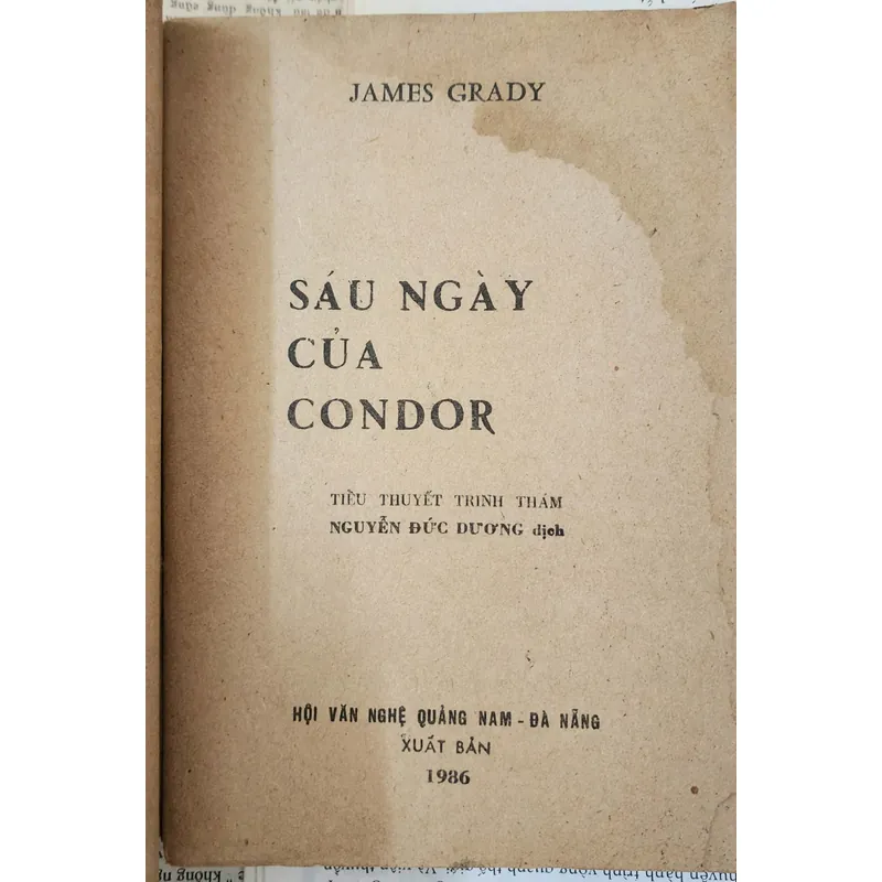 Tiểu thuyết trinh thám cổ điển SÁU NGÀY CỦA CONDOR - Tác giả: James Grady 703957