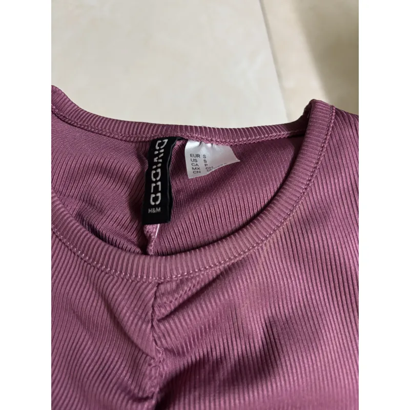 Đầm body nhún H&M mua ở store VN, size S, hồng ruốc 1026483