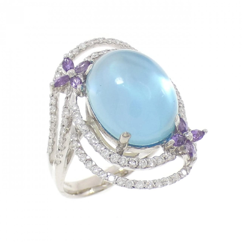 Nhẫn đá màu K18WG - Hàng hiệu Authentic 850857