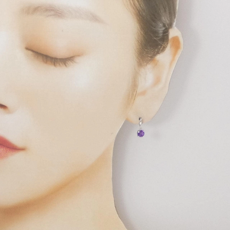 K14WG Amethyst Bông tai - Hàng hiệu Authentic 866549