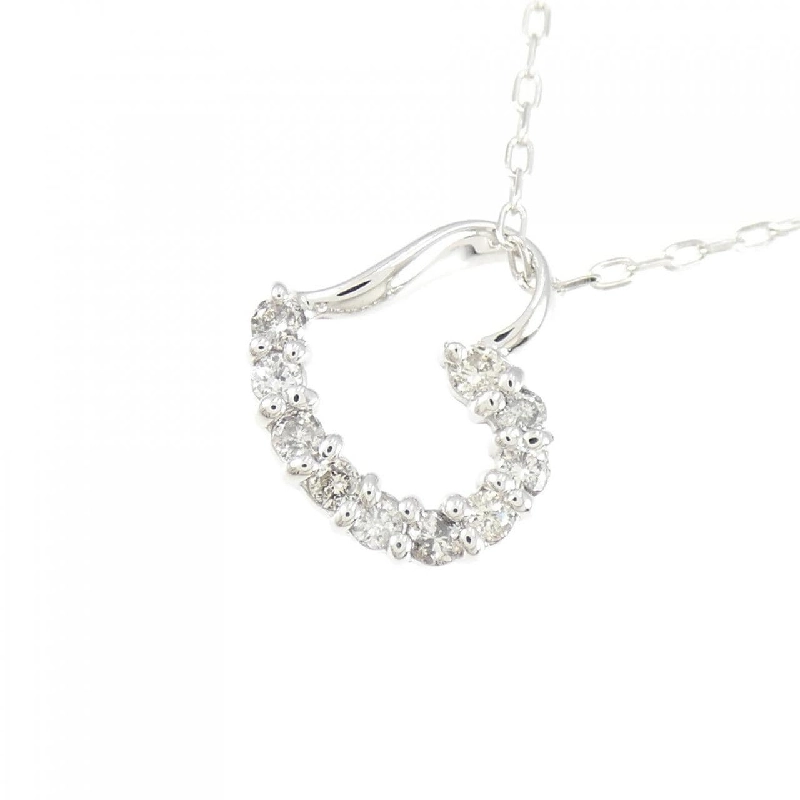 K18WG Dây chuyền kim cương hình trái tim 0.2CT - Hàng hiệu Chính hãng 861542