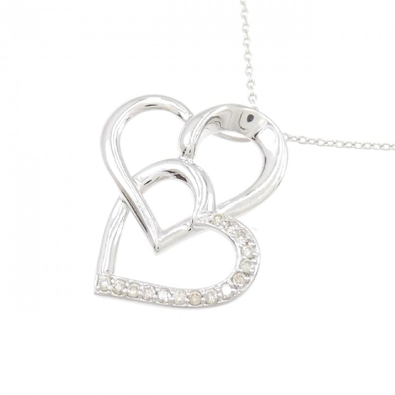 K18WG Dây chuyền kim cương hình trái tim 0.11CT - Hàng hiệu Chính hãng 863231