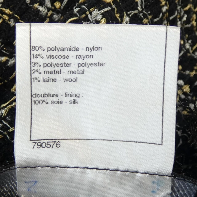 Jacket không cổ CHANEL P37210V26939 632515