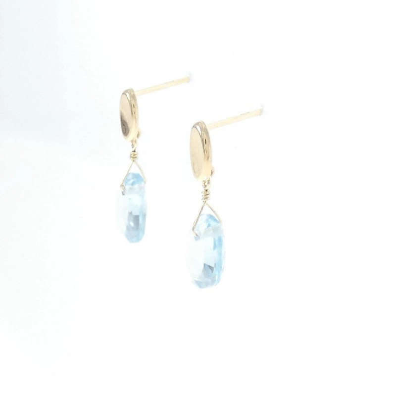 K10YG Blue Topaz Bông tai - Hàng hiệu Chính hãng 876723
