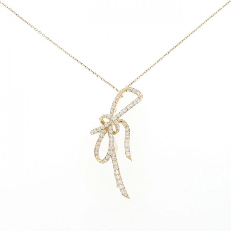 K18YG Dây chuyền kim cương hình ruy băng 2.28CT - Hàng hiệu Chính hãng 847243