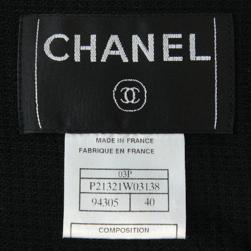 【Vintage】Chanel CHANEL P21321W03138 03P Áo khoác không cổ 630836
