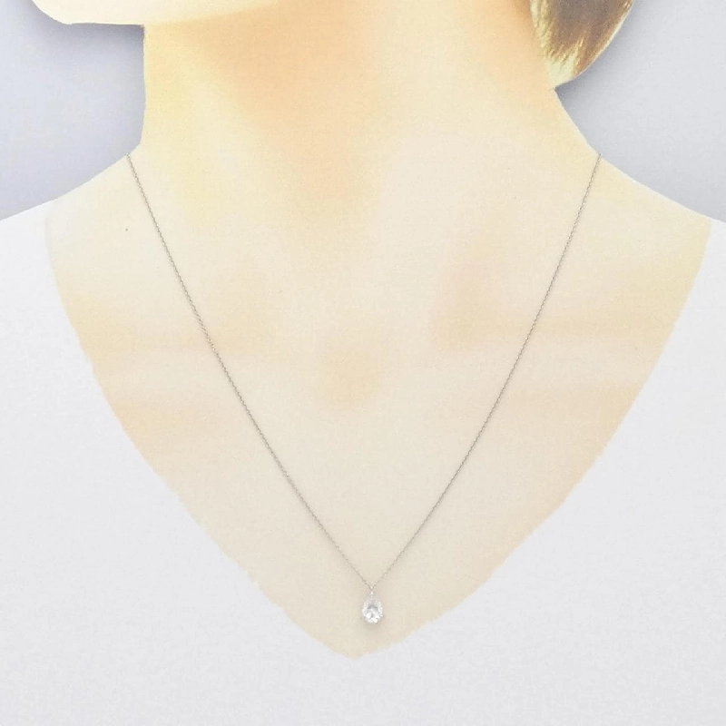 Dây chuyền kim cương PT 0.672CT D SI2 hình giọt nước - Hàng hiệu Authentic 875268