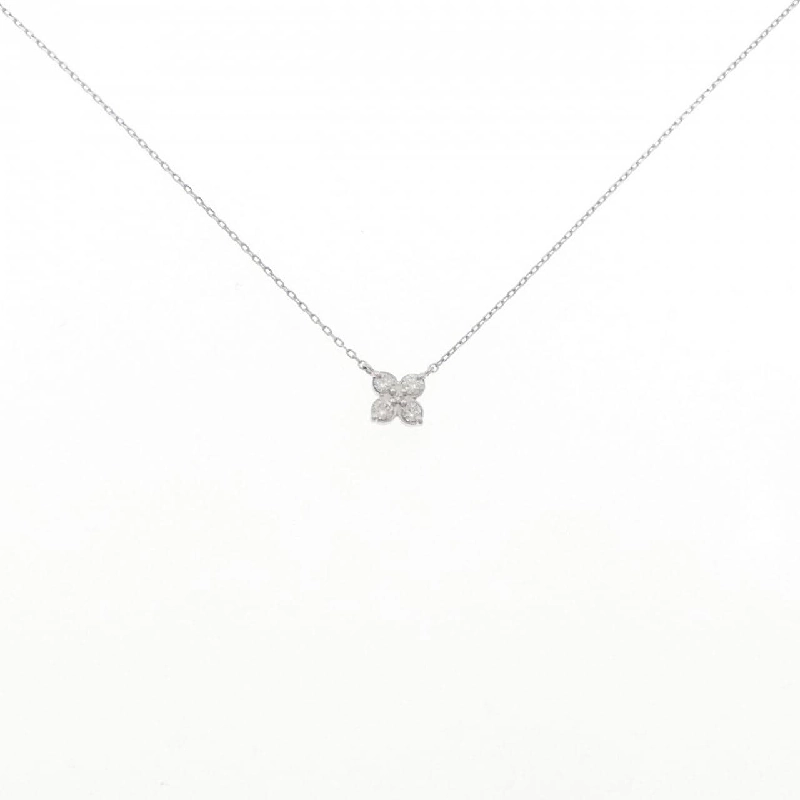 Dây chuyền kim cương hoa PT900/PT850 0.10CT - Hàng hiệu Authentic 857382