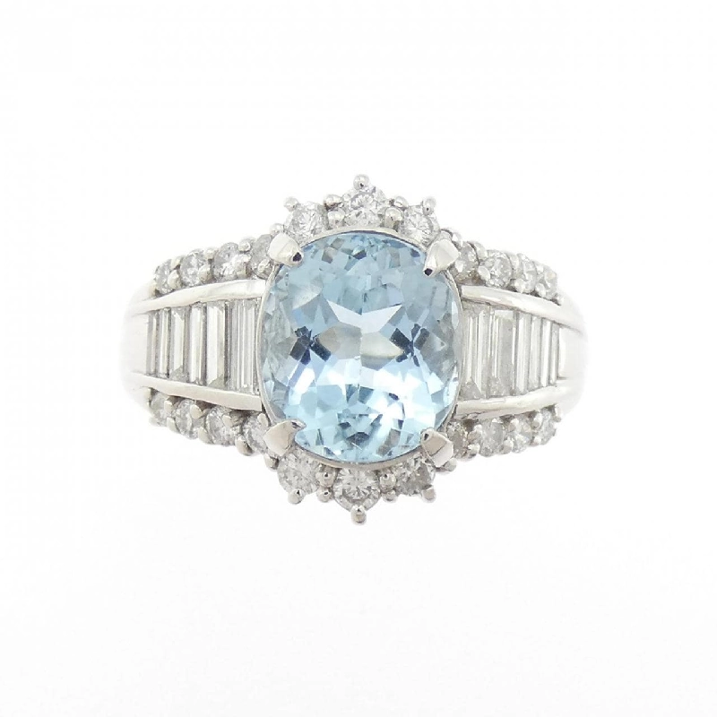 Nhẫn Aquamarine PT900 2.33CT - Hàng hiệu Chính hãng 848465