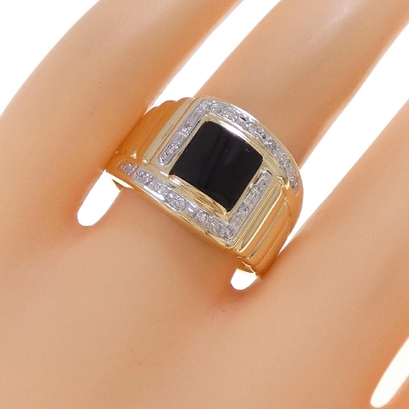 Nhẫn Onyx K18YG/PT900 - Hàng hiệu Authentic 848941