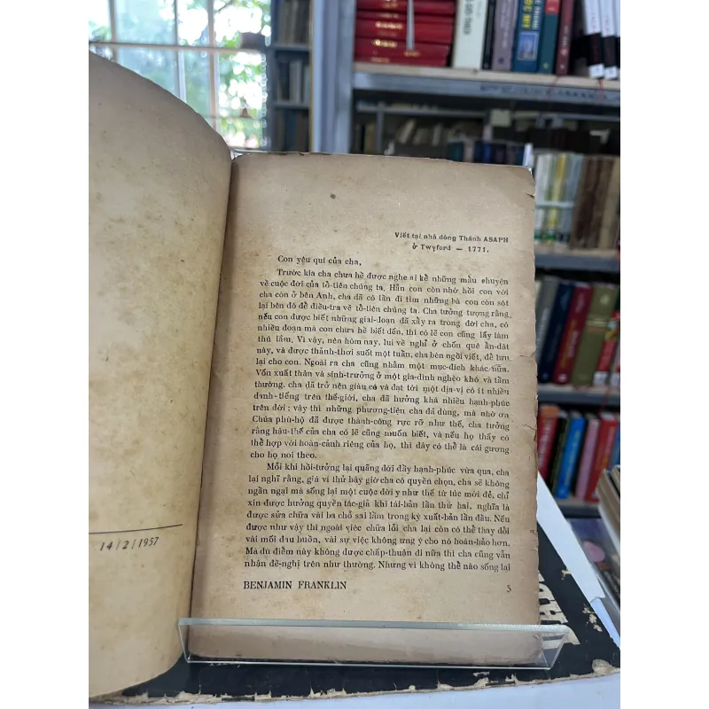 BẢN TỰ THUẬT CỦA ÔNG BENJAMIN FRANKLIN - HOÀNG VĂN CHÍ 931015