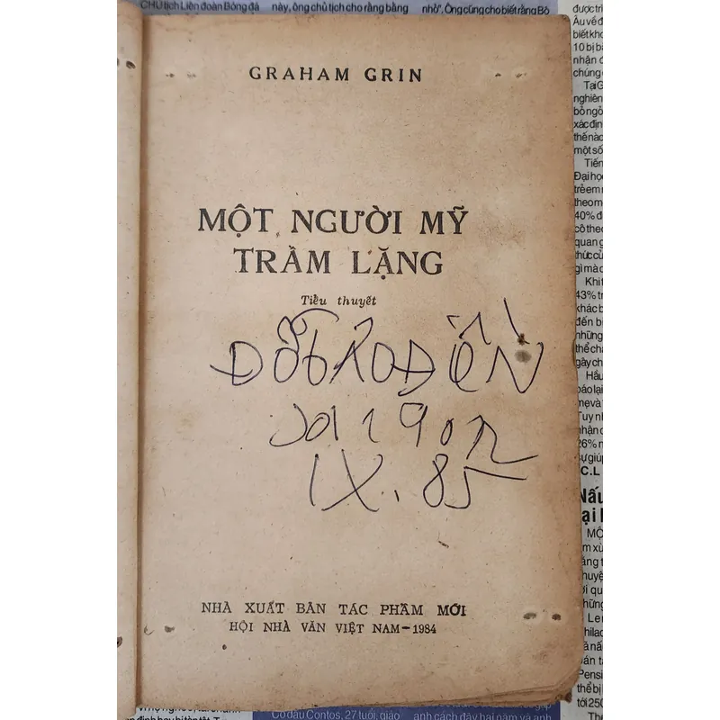 Tiểu thuyết MỘT NGƯỜI MỸ TRẦM LẶNG - Tác giả: Graham Greene 705529