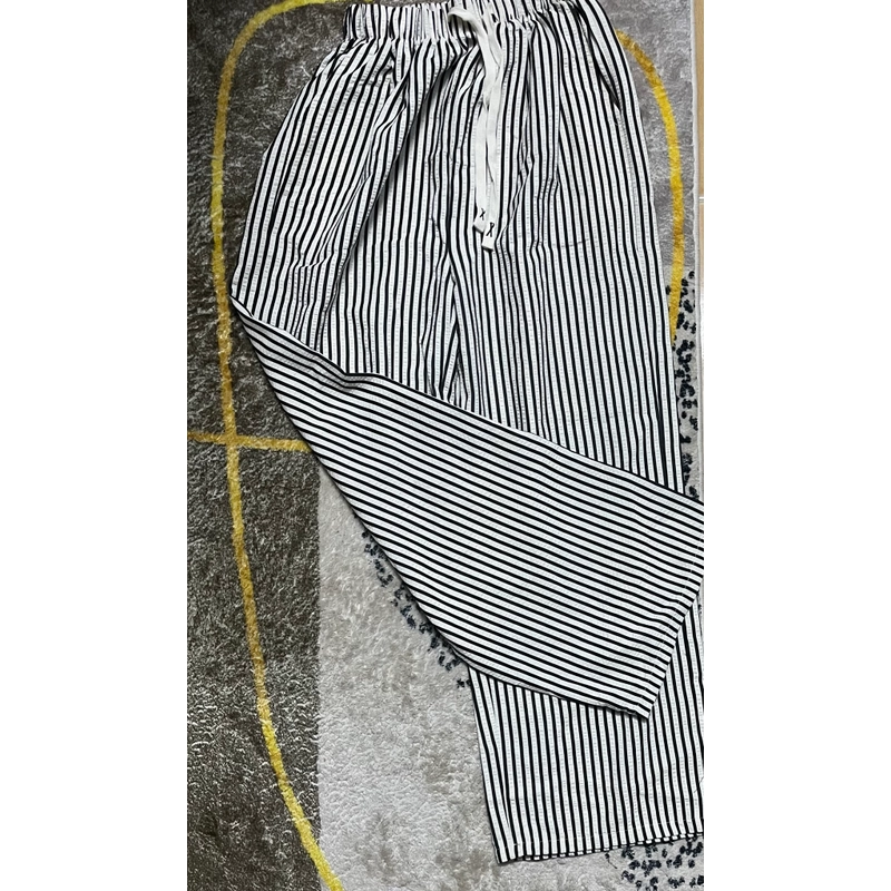 Quần xuông nữ kẻ dọc lưng chun co giãn tôn dáng 551722