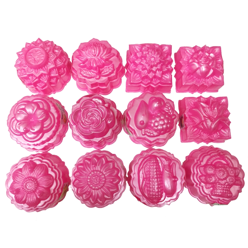 Bộ 10 khuôn rau câu trung thu - Khuôn hồng loại 10 cm - Mã số 1042 336056