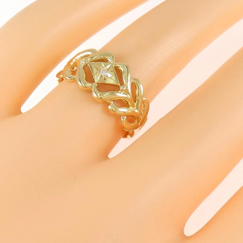 Nhẫn kim cương K18YG 0.01CT 669328