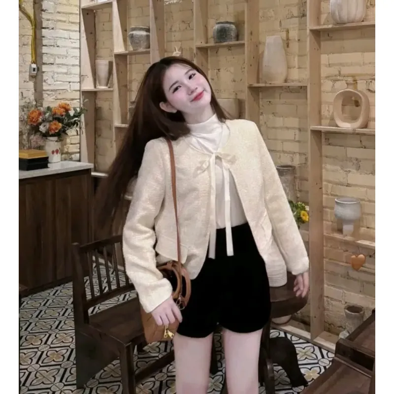 ÁO KHOÁC DẠ THẮT NƠ XINH - NỮ - BE 746044