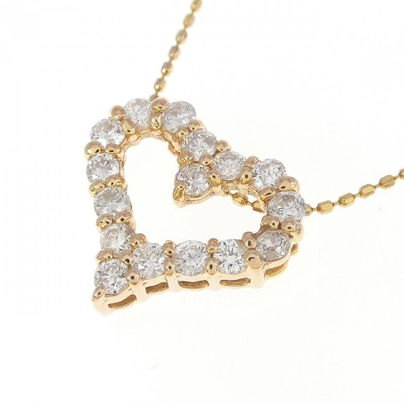 K18PG Dây chuyền hình trái tim kim cương 0.50CT - Hàng hiệu chính hãng 860885