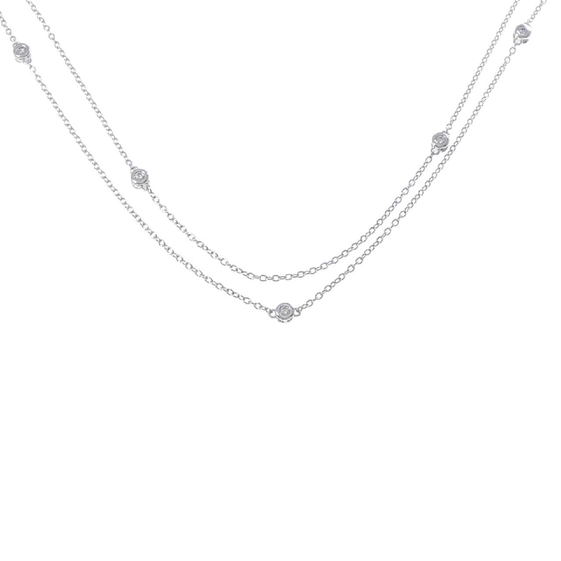 K18WG Dây chuyền kim cương 0.45CT - Hàng hiệu Chính hãng 847168