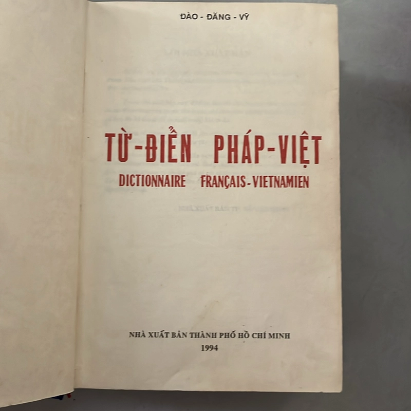 Từ điển Pháp - Việt - Đào Đăng Vỹ — 1994s 533681