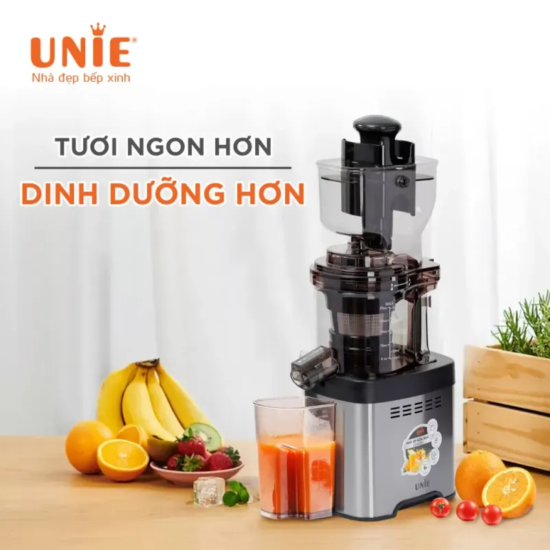 Máy ép chậm UNIE USJAC91S công suất 400W, ống tiếp nguyên liệu 82mm 958060