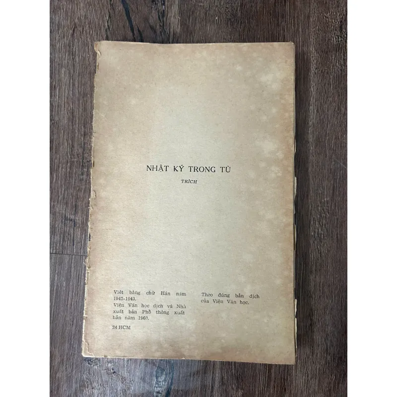 Nhật ký trong tù (trích) – Hồ Chí Minh 739660