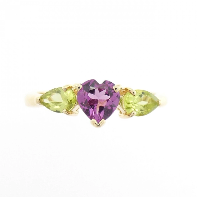 Nhẫn Garnet Hình Trái Tim K18YG - Hàng hiệu Chính hãng 852845