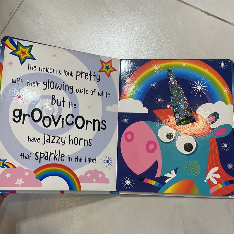 NGOẠI VĂN tiếng anh trẻ em: Do you believe in Groovicorns ? With two-way sequins 1027552