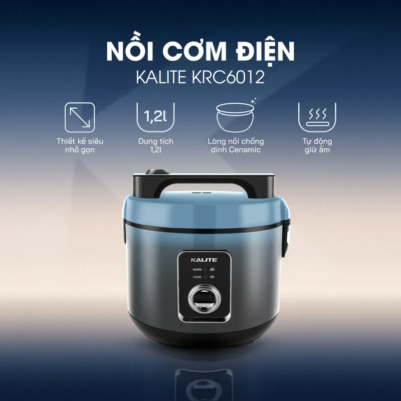 Nồi cơm điện KALITE KRC6012 chống dính Ceramic cao cấp 598071