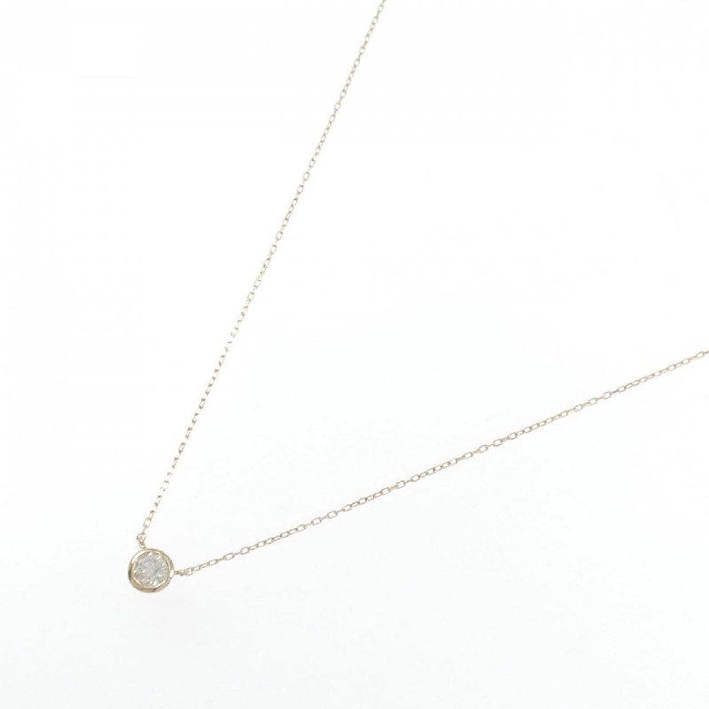 K18PG Solitaire Dây chuyền kim cương 0.15CT - Hàng hiệu Chính hãng 859700