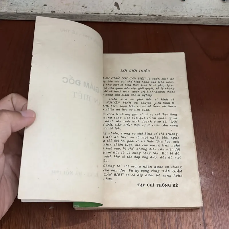II Sách Kinh Tế: Làm Giám Đốc Cần Biết - Đào Nguyên Vịnh, Lê Thụ - 1991 604855