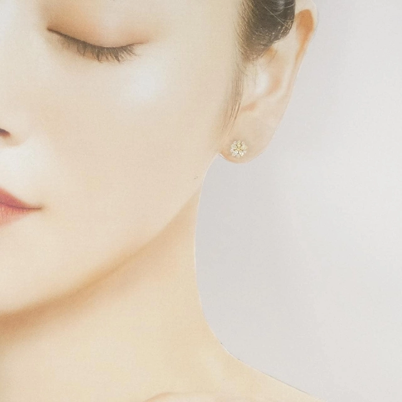 Bông tai kim cương K18YG hoa 0.40CT - Hàng hiệu chính hãng 868222