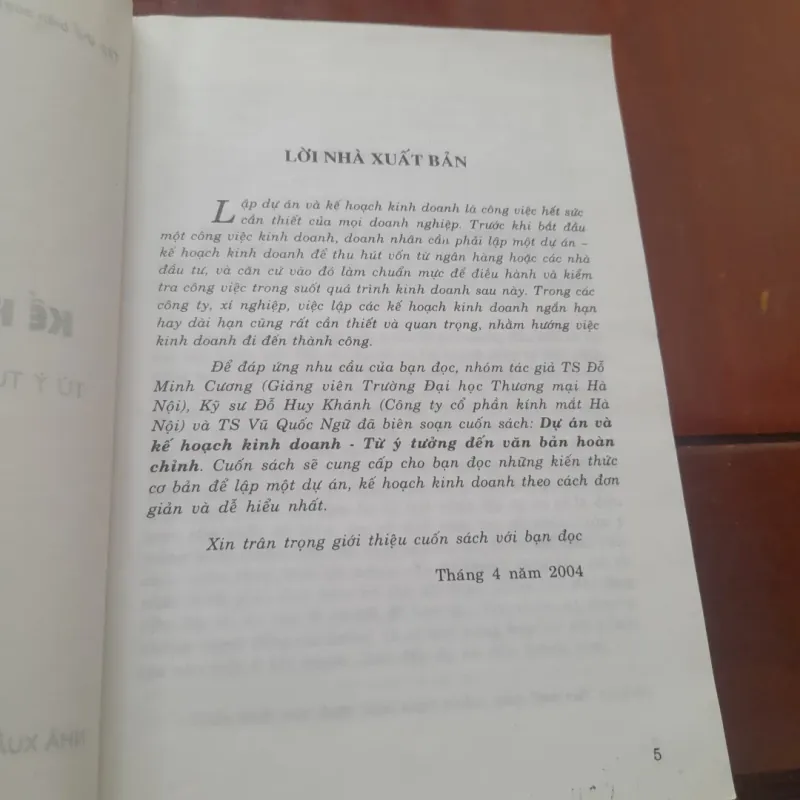DỰ ÁM & KẾ HOẠCH KINH DOANH - Từ Ý tưởng đến Văn bản hoàn chỉnh 751966