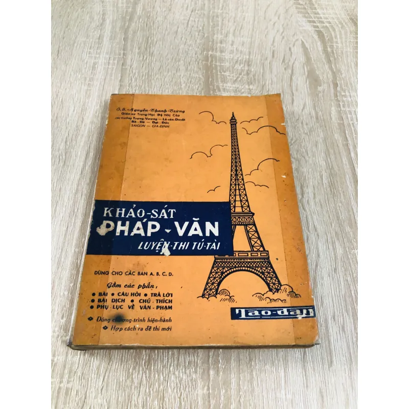 KHẢO SÁT PHÁP VĂN ( luyện thi Tú tài) 971747